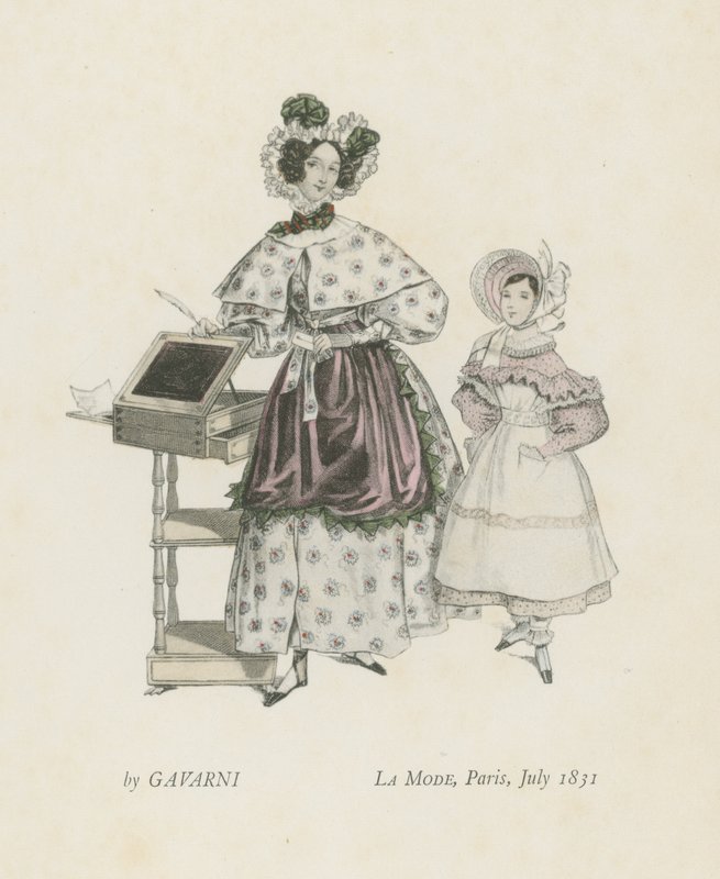 Móda, Paříž, červenec 1831 od French School