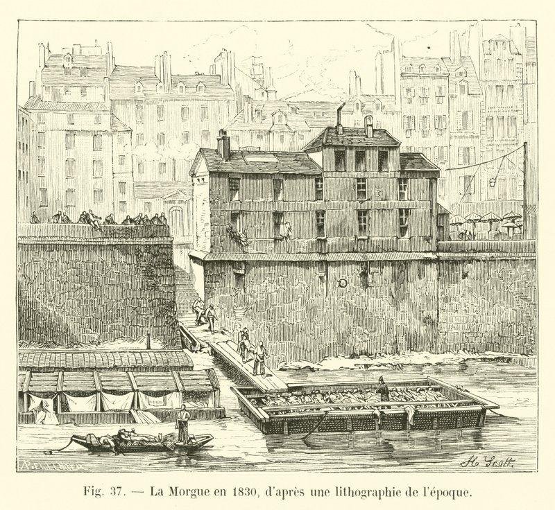 Márnice v roce 1830, ze současné litografie od French School
