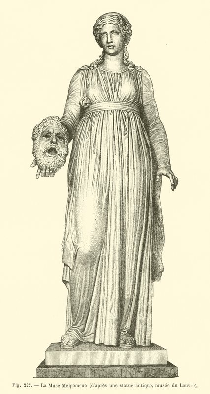 La Muse Melpomene (rytina) od French School
