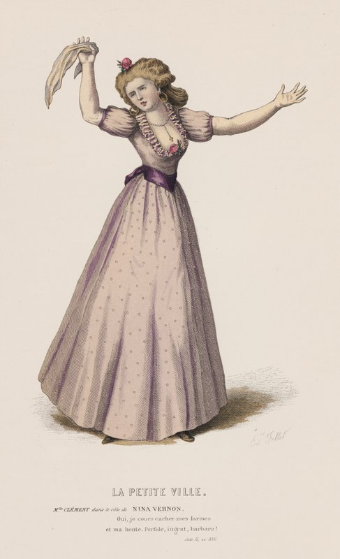La Petite Ville, Act II, Sc XVII (barevná rytina) od French School