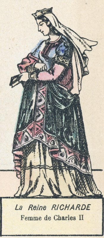 Queen Richard, manželka Karla II. (barevná rytina) od French School