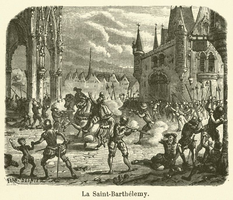 La Saint-Barthelemy (rytina) od French School