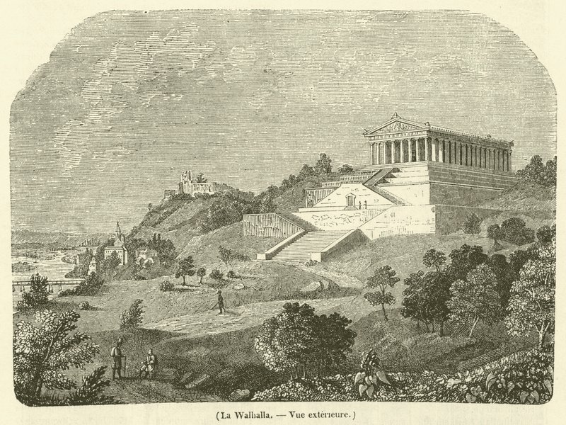 Valhalla, Vnější pohled (rytina) od French School