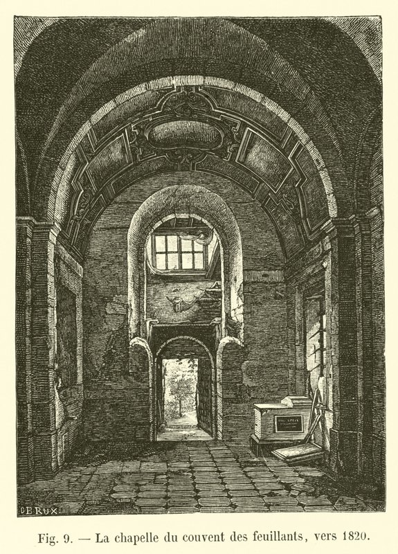 Kaple kláštera Feuillants, kolem roku 1820 od French School
