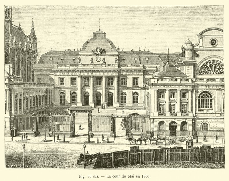 Květnový soud v roce 1860 od French School