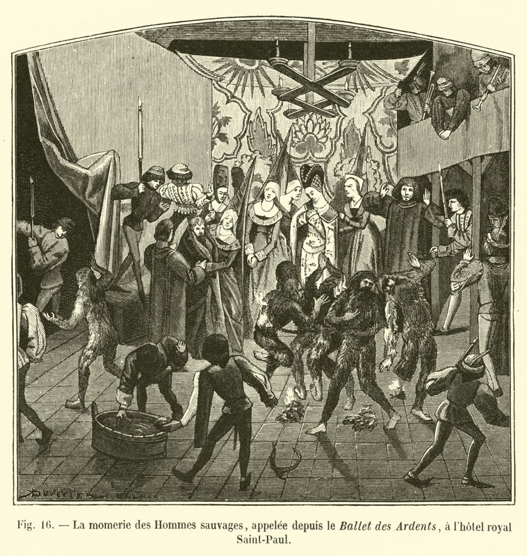 Mumura Divokých mužů, od té doby nazývaná Ballet des Ardents, v Royal Hotel Saint-Paul od French School