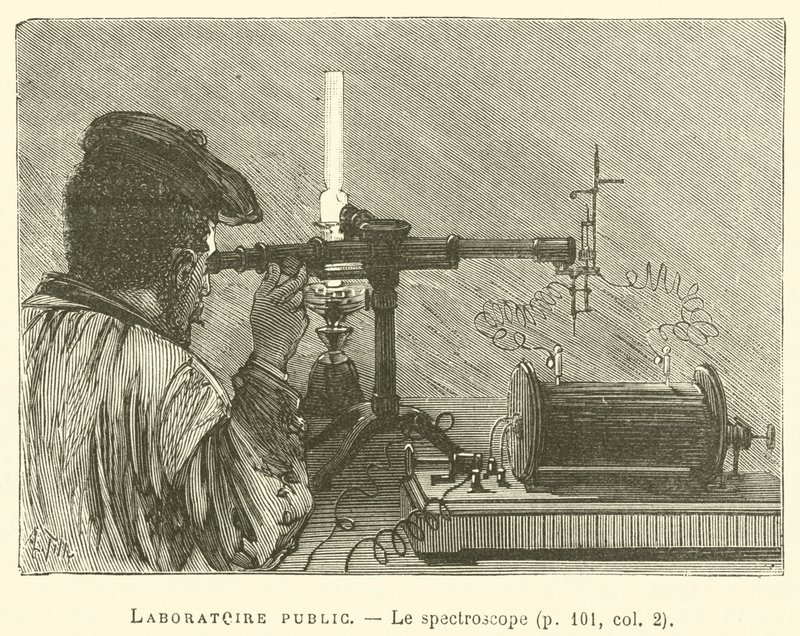 Veřejná laboratoř, Spektroskop (rytina) od French School