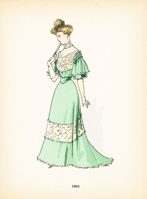 Dámská móda, 1901 od French School