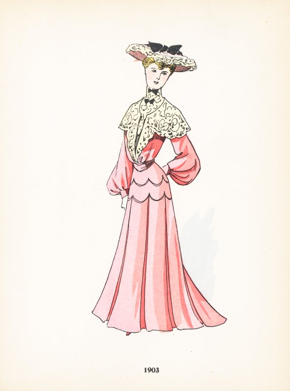 Dámská móda, 1903 od French School