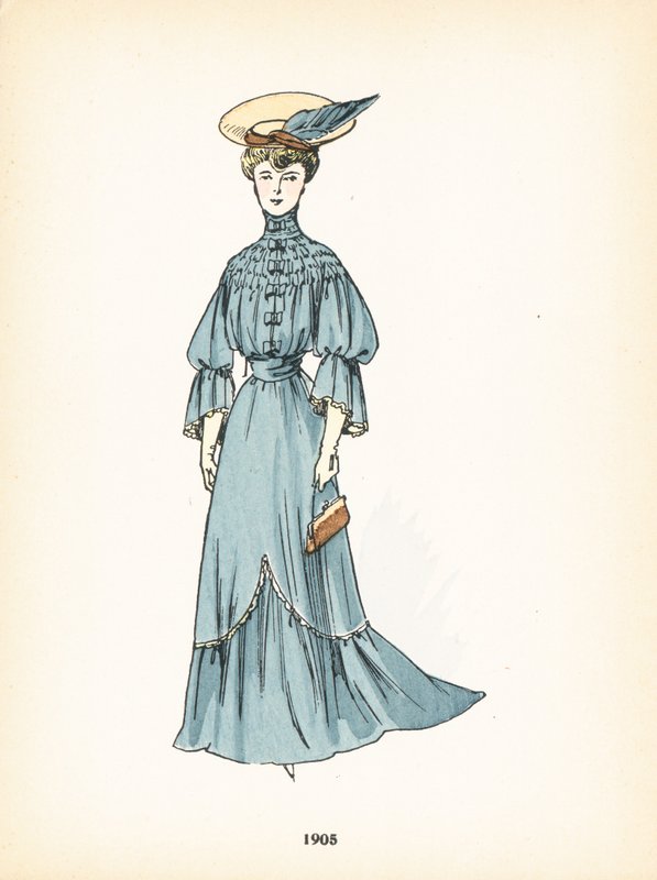 Dámská móda, 1905 od French School