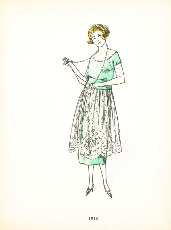 Dámská móda, 1918 od French School