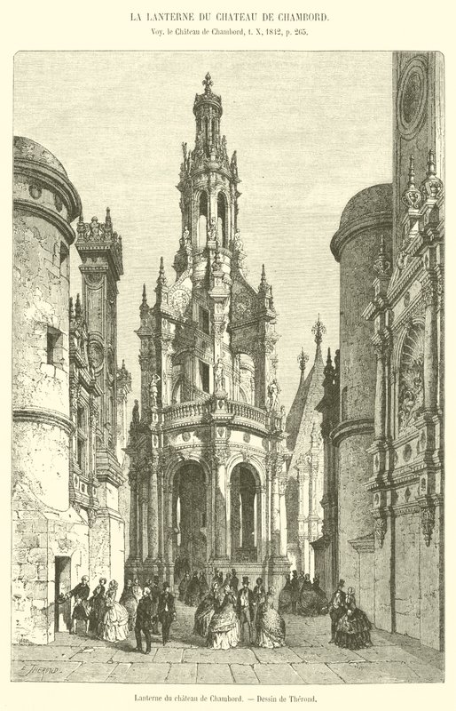 Lucerna Chateau de Chambord (rytina) od French School
