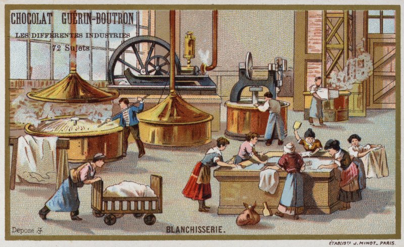Prádelna (chromolitho) od French School