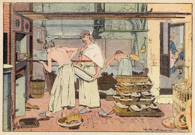 Le Boulanger, The Baker (barva lito) od French School