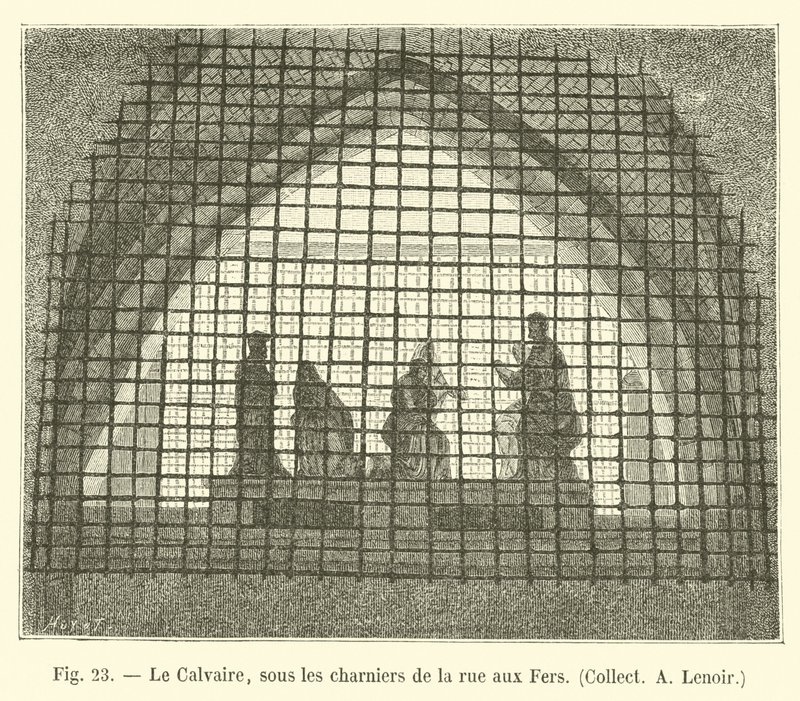 Kalvárie, pod masovými hroby v rue aux Fers, Collect A Lenoir od French School