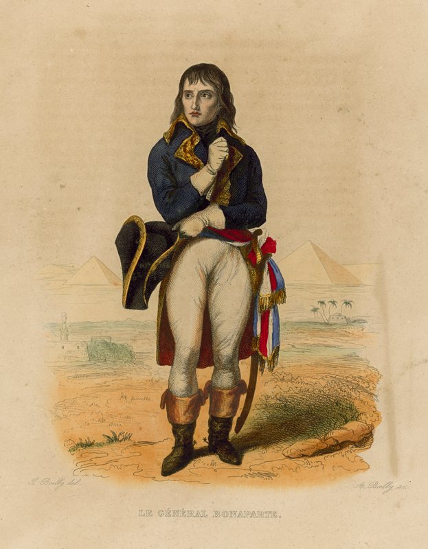 Le General Bonaparte (barevná rytina) od French School