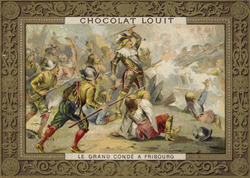 Le Grand Conde v bitvě u Freiburgu, 1644 od French School