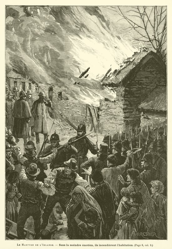 The Martyrdom Of Ireland (rytina) od French School