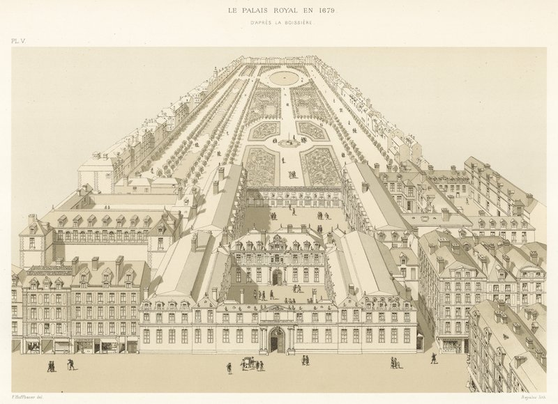 Královský palác v roce 1679, podle La Boissiere od French School