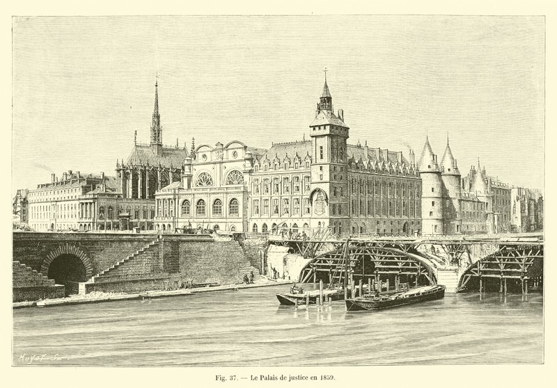Budova soudu v roce 1859 od French School
