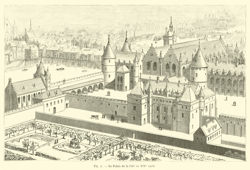 Palác města ve 14. století od French School