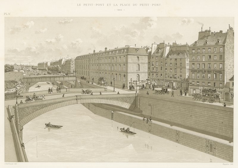Petit-Pont a Place du Petit-Pont, 1880 od French School