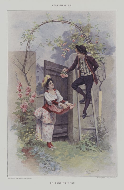 Le Tablier Rose (růžová zástěra) (barva lito) od French School