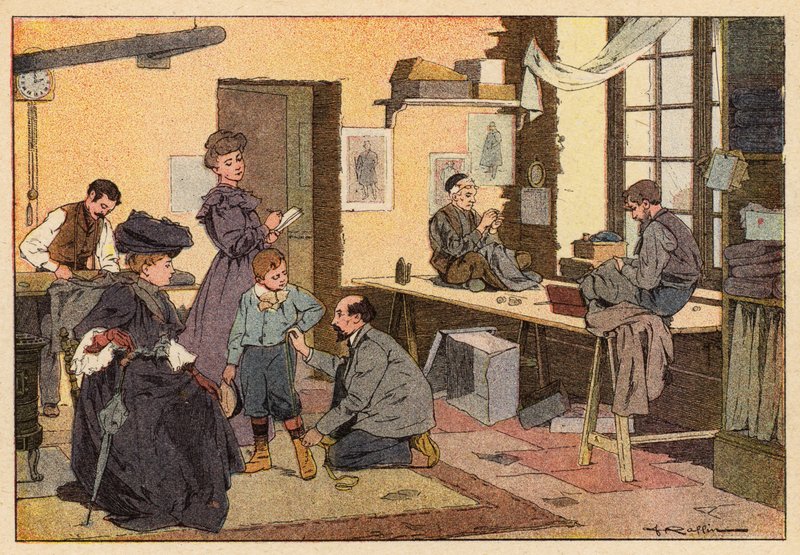 Le Tailleur, Krejčí (barevné lito) od French School