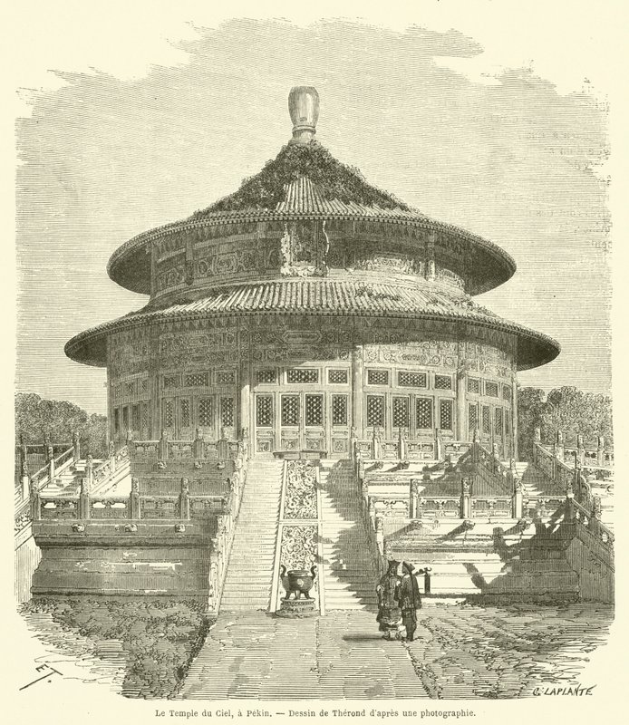Chrám nebes, v Pekingu (rytina) od French School