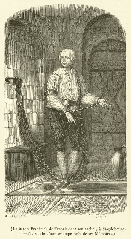 Baron Frédéric de Trenck ve svém žaláři v Magdeburgu (rytina) od French School