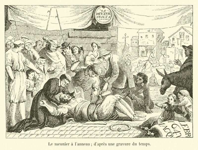 Mlynář má prsten; z dobové rytiny od French School
