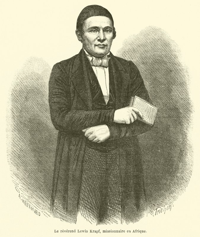 Reverend Lewis Krapf, misionář v Africe (rytina) od French School