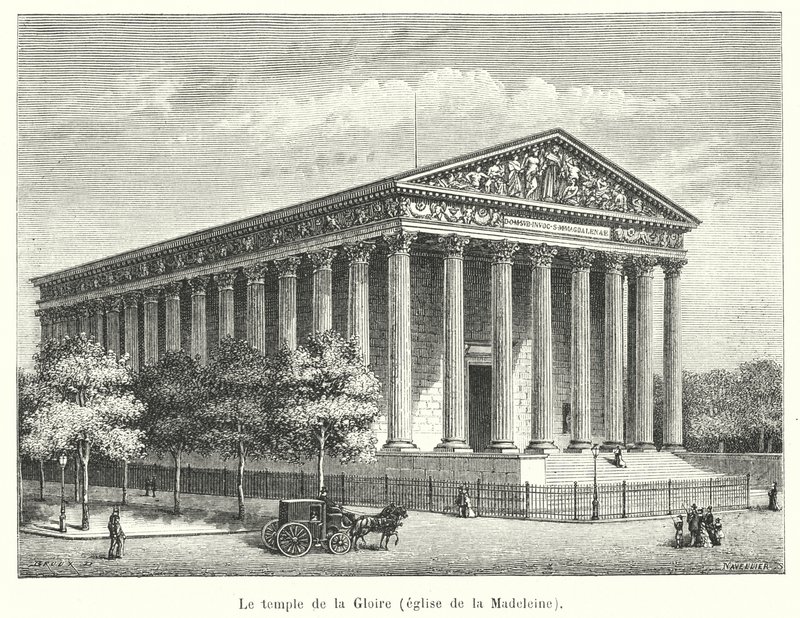 Le temple de la Gloire, eglise de la Madeleine od French School