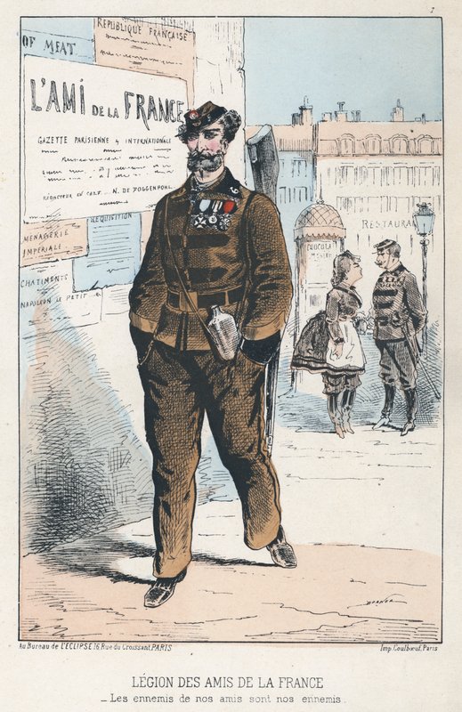 Legie přátel Francie (barevná rytina) od French School