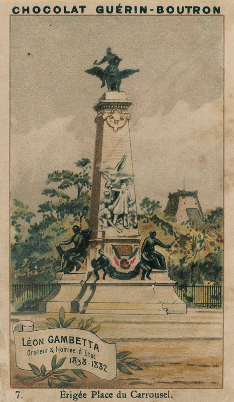 Leon Gambetta, řečník a státník, 1838-1882, Erigee Place du Carrousel od French School