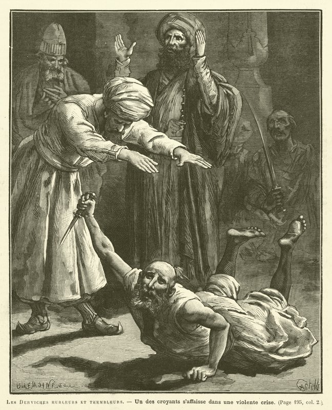 The Screaming and Trembling Dervishe (rytina) od French School