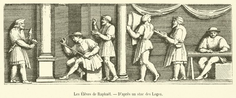 Studenti Raphaela (rytina) od French School