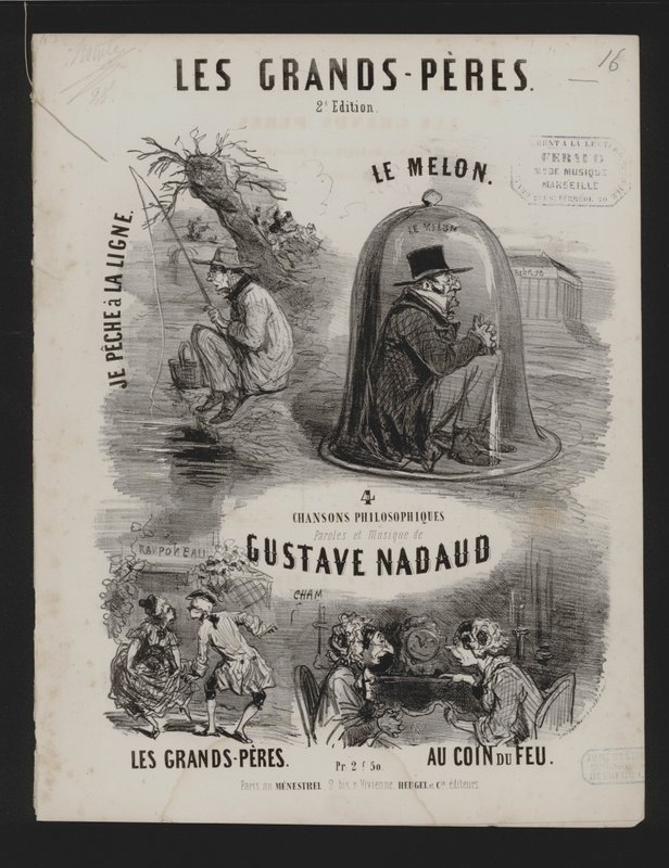 Les Grand Peres, čtyři filozofické písně Gustava Nadauda (litho) od French School