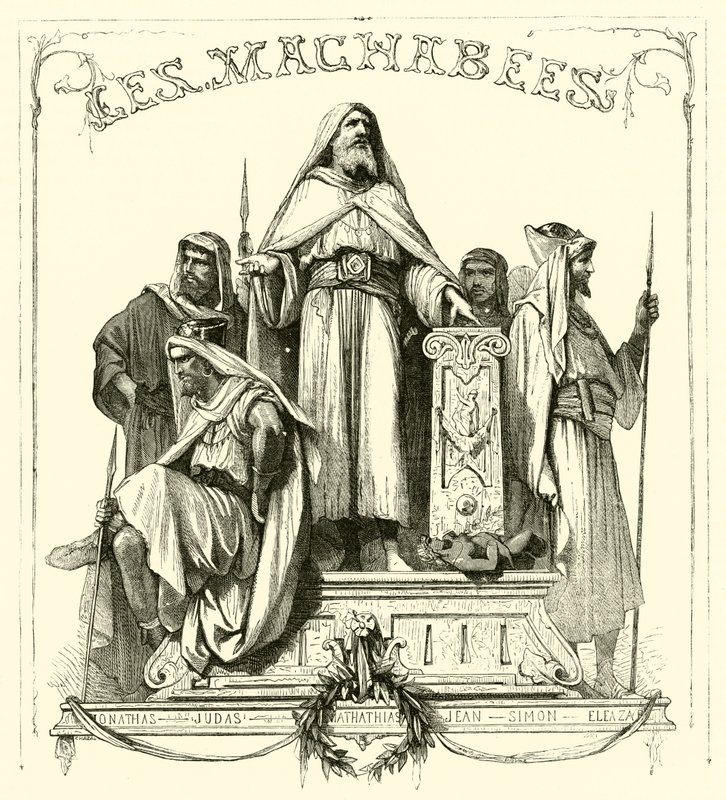 Les Machabees (rytina) od French School