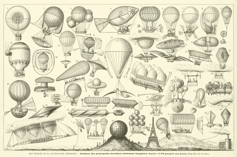 The Toques Of Air Navigation (rytina) od French School