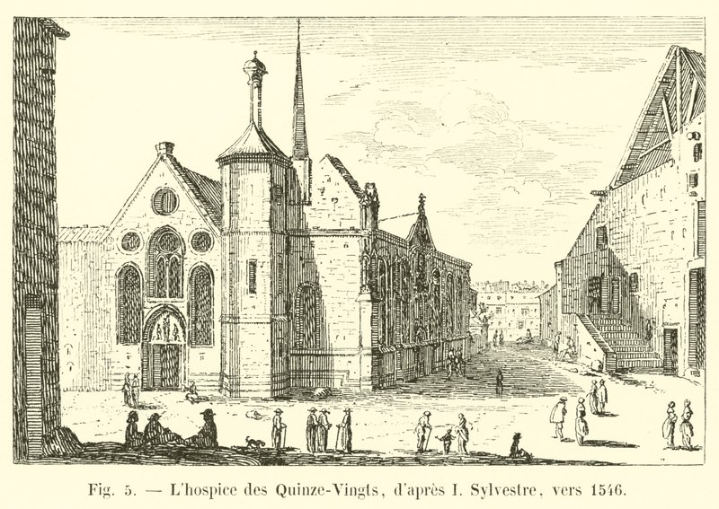 Hospic Quinze-Vingts, po I Sylvestre, kolem roku 1546 od French School