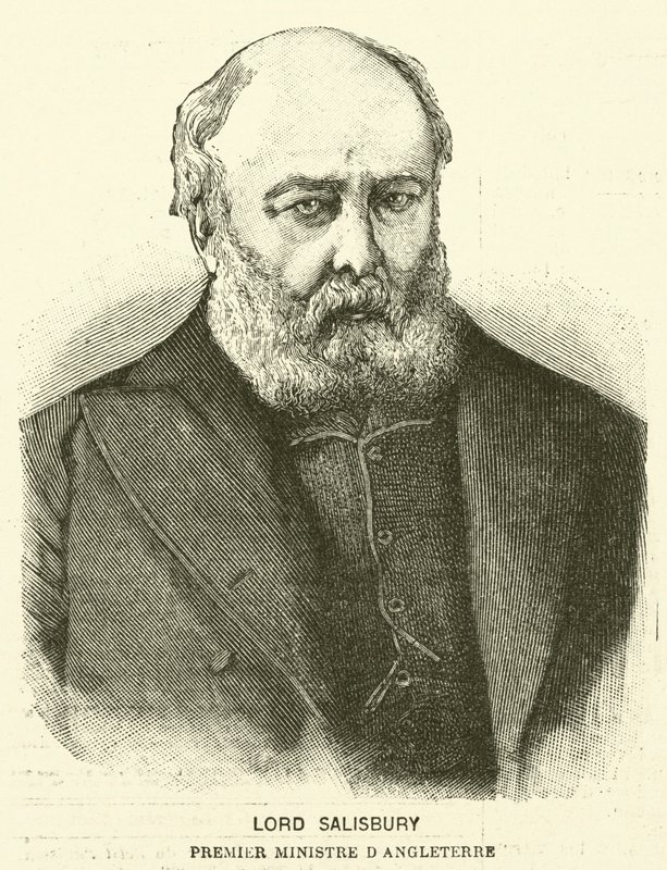Lord Salisbury, britský premiér (rytina) od French School