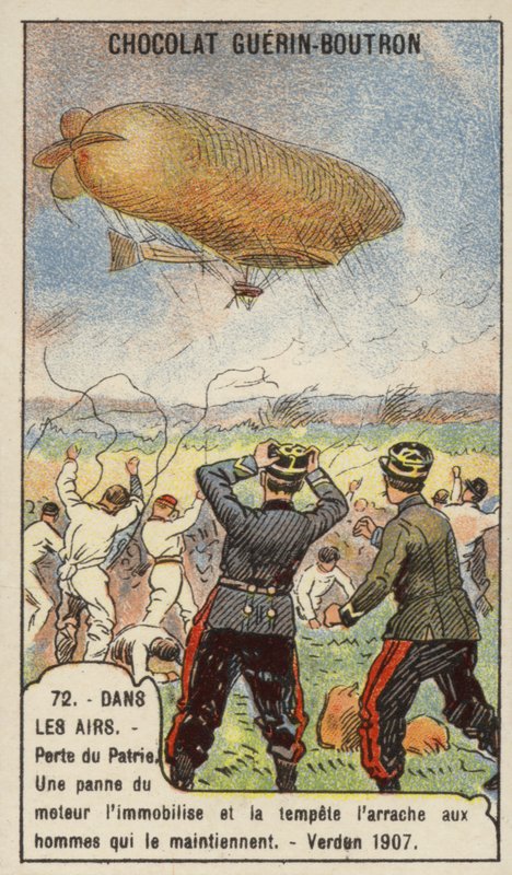 Ztráta francouzské vojenské vzducholodě Patrie, Verdun od French School