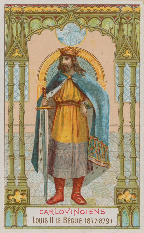 Ludvík II., karolínský král Francie v letech 877-879 od French School