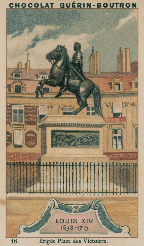 Louis XIV, 1638-1715, postavený Place des Victoires od French School
