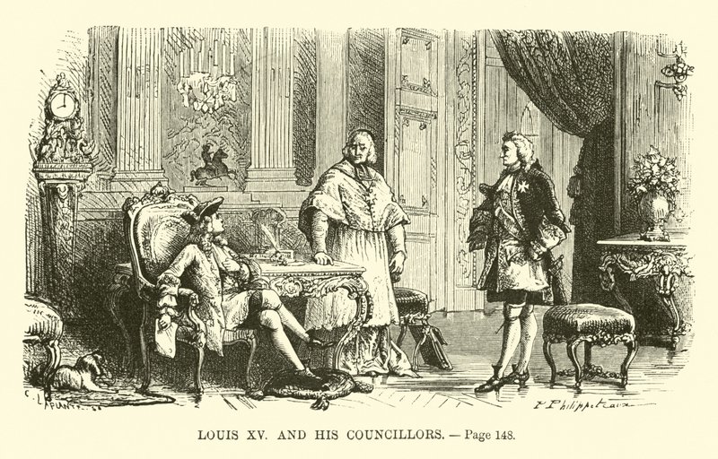 Ludvík XV a jeho radní od French School