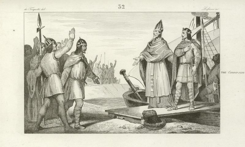 Louis dOutremer se vrací do Francie, aby si nárokoval trůn, 936 od French School