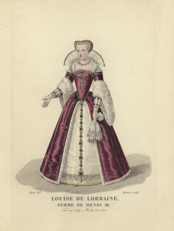 Louise Lotrinská, manželka francouzského krále Jindřicha III od French School