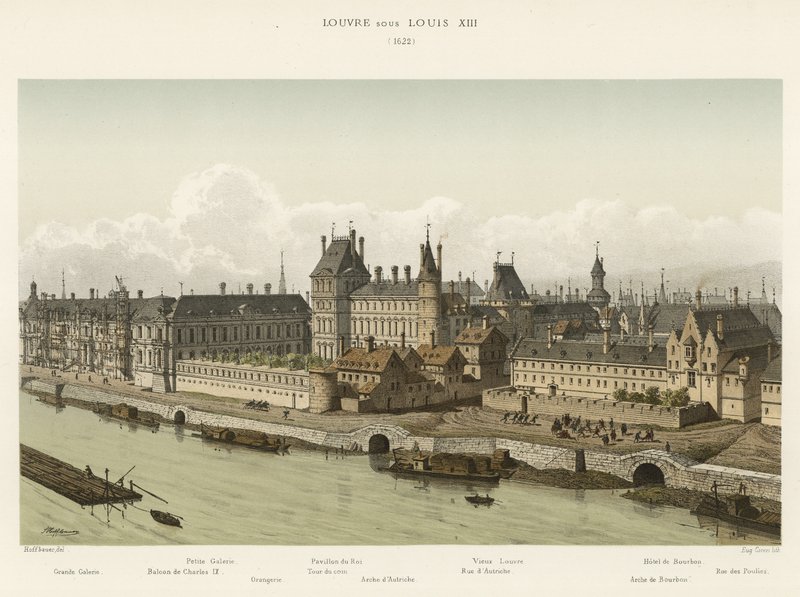 Louvre za Ludvíka XIII., 1622 od French School