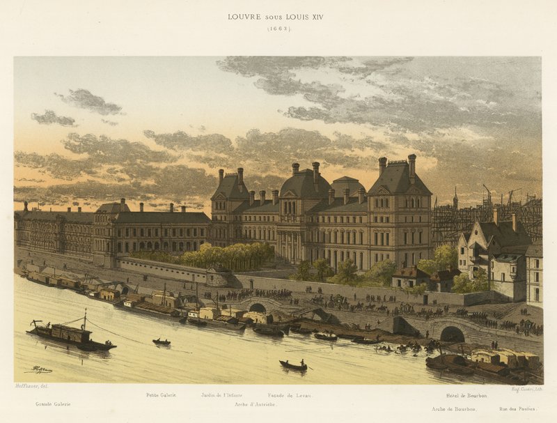 Louvre za Ludvíka XIV., 1663 od French School